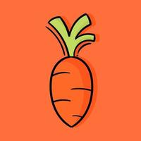 hand drawn illustration of carrots with a vegetable theme vector