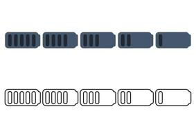 battery indicator illustration icon set vector