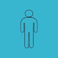 mens toilet simple symbol vector