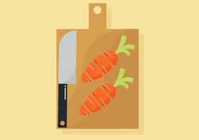 illustration of sliced carrots vector