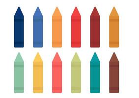 Colorful crayon illustration in bright colors and simple design vector