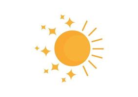 illustration of crescent moon and sun side by side vector