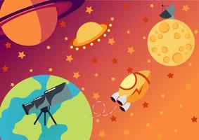 outer space background vector