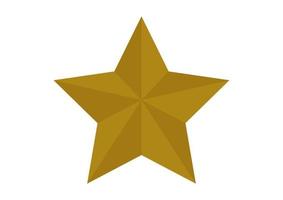 simple gold star design with dark and light sides vector