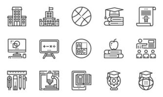 Education Study Online Icons Vector, Classroom, Training, Knowledge vector