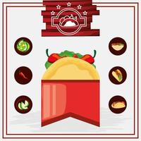 taco day, menu vector
