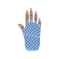 glove hand in wool vector