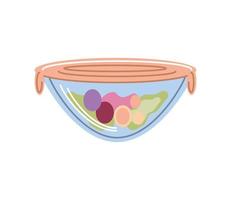 glass container with food vector