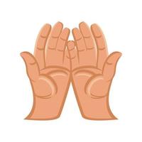 hands open gesture vector