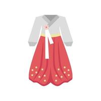 hanbok tradicional coreano vector