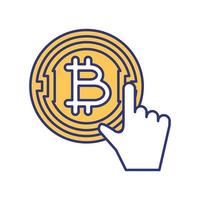 online payment bitcoin vector