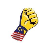 malaysia hand flag vector