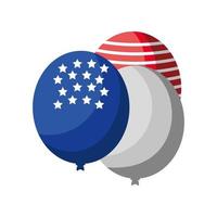 globos bandera americana vector