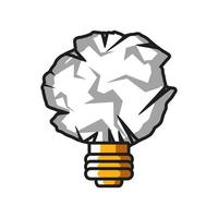 bulb paper idea vector