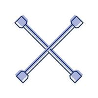 cross piece tool icon vector