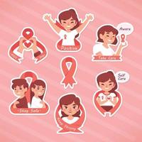 World AIDS Day Character Sticker vector