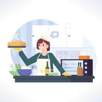 actividades de cocina divertidas vector