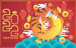 Year of the Tiger 2022 vector