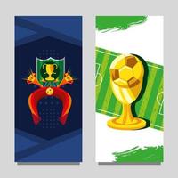 bandera del campeonato de futbol vector