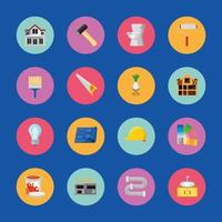 home improvement icons vector