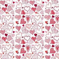 Cute heart seamless background vector
