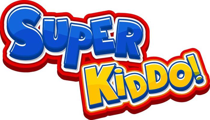 Super Kiddo logo text design