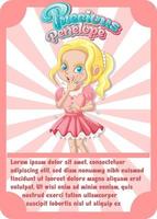 Character game card template with word Precious Penelope vector