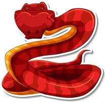 Snake cartoon character on white background vector