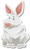 Rabbit cartoon character on white background vector