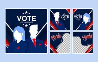 US Election Social Media vector