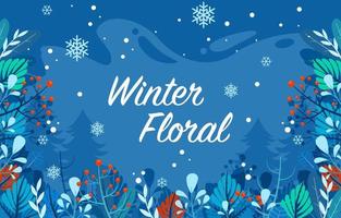 Winter Floral Background vector