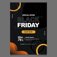 cartel elegante de la oferta especial del viernes negro vector