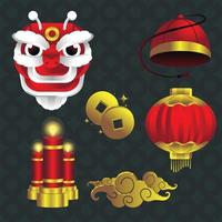 Gong Xi Fa Cai Icon Set vector