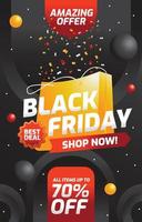 Black Friday Poster Sale vector