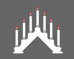 Adviento iluminación arcos de velas navidad. ilustración vectorial vector