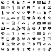 100 Soccer Icons set vector