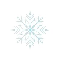 línea de vector de icono de copo de nieve sobre imagen de fondo blanco para web, presentación, logotipo, símbolo de icono.