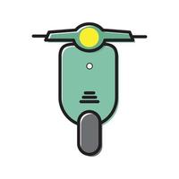 Motorcycle Retro icon on white background for Web, Icon, Logo vector