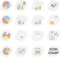 conjunto simple de iconos de líneas vectoriales relacionadas con el análisis de datos. contiene iconos como tablas, gráficos, análisis de tráfico, big data y más vector