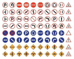 road sign collection vector