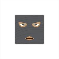 Thief Face mask Haloween Icon vector Line on white background image for web, presentation, logo, Icon Symbol. Square