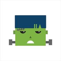 Frankenstein Haloween Icon vector Line on white background image for web, presentation, logo, Icon Symbol, Square