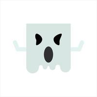 Ghost Haloween Icon vector Line on white background image for web, presentation, logo, Icon Symbol, Square