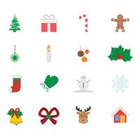 vector de conjunto de iconos de Navidad para web, presentación, logotipo, icono, etc.