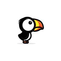 Cute bird puffin vector design