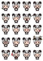 cute panda mascot vector design