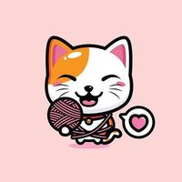 cute cat mascot vector design