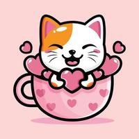 cute cat mascot vector design