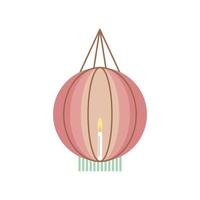 lamp with candle vector