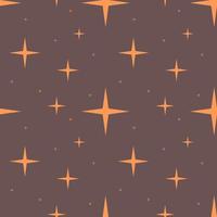 Halloween Blink Star Seamless Pattern Purple Design vector